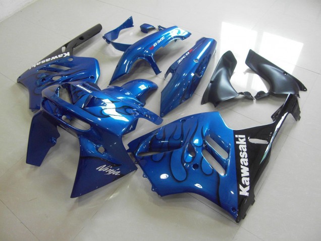 ABS 1994-1997 Blue Black Flame Kawasaki ZX9R Motor Bike Fairings UK