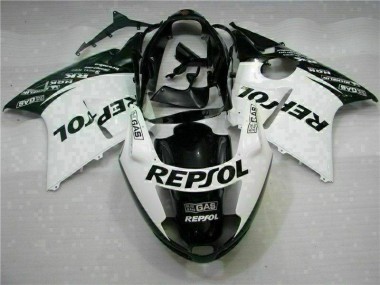 ABS 1996-2007 White Black Repsol Honda CBR1100XX Replacement Motorcycle Fairings UK