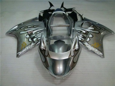 ABS 1996-2007 Flame Silver Grey Honda CBR1100XX Motorcycle Fairings Kits UK