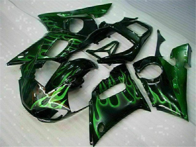 ABS 1998-2002 Green Black Yamaha YZF R6 Motor Bike Fairings UK