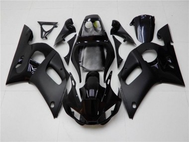 ABS 1998-2002 Glossy Matte Black Yamaha YZF R6 Moto Fairings UK