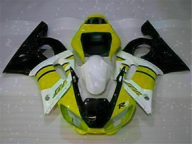 ABS 1998-2002 Yellow White Yamaha YZF R6 Motorcycle Fairings Kits UK