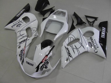 ABS 1998-2002 White Black Corona Yamaha YZF R6 Motorcycle Fairing Kits UK