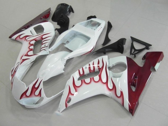 ABS 1998-2002 Red Flame Yamaha YZF R6 Motorcycle Fairing UK