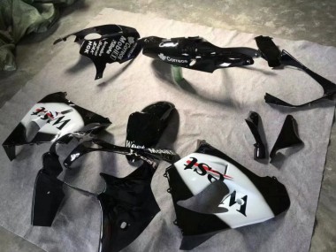 ABS 2000-2001 Glossy Black White Kawasaki ZX9R Motorbike Fairing Kits UK