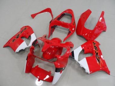 ABS 2000-2001 Red and White Kawasaki ZX9R Motorcycle Fairing UK