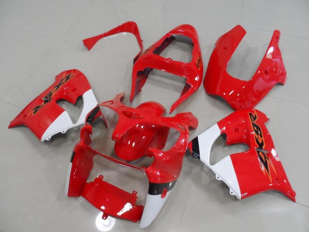 ABS 2000-2001 Red and White Kawasaki ZX9R Motorcycle Fairing UK