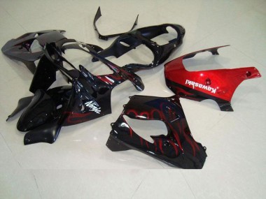 ABS 2000-2001 Red Flame Kawasaki ZX9R Motorbike Fairing UK