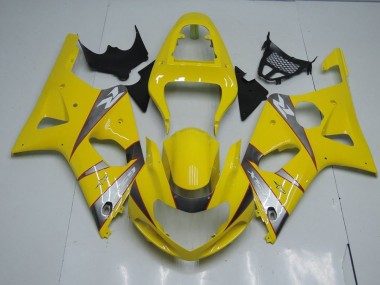 ABS 2000-2002 Yellow and Grey Suzuki GSXR 1000 Motorcycle Fairings Kits UK