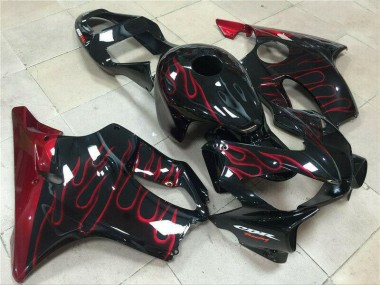 ABS 2001-2003 Red Flame Honda CBR600 F4i Motorcycle Fairings Kit UK