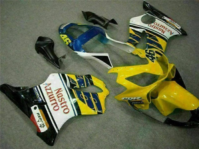 ABS 2001-2003 Yellow White Honda CBR600 F4i Moto Fairings UK