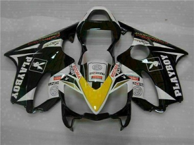 ABS 2001-2003 Yellow Silver Black Playboy Honda CBR600 F4i Motorcycle Fairing Kit UK