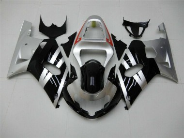 ABS 2001-2003 Black Silver Suzuki GSXR 600/750 Motorbike Fairing UK