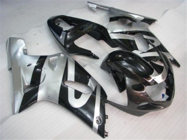 ABS 2001-2003 Silver Black Suzuki GSXR 600/750 Bike Fairings UK