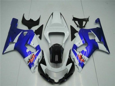 ABS 2001-2003 White Blue Suzuki GSXR 600/750 Motorcycle Fairings Kit UK