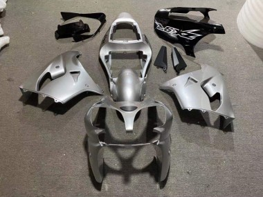 ABS 2002-2003 Silver Glossy Black Kawasaki ZX9R Motorcycle Fairing Kit UK