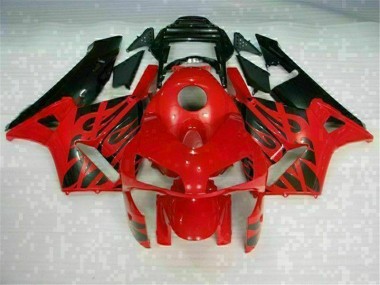 ABS 2003-2004 Red Black Honda CBR600RR Motorbike Fairing Kits & Bodywork UK