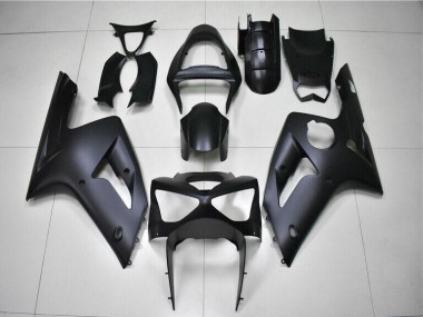 ABS 2003-2004 Matte Black Kawasaki ZX6R Motorbike Fairing Kits UK