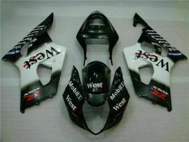 ABS 2003-2004 White Black Suzuki GSXR 1000 Motorbike Fairing UK