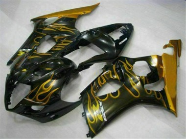 ABS 2003-2004 Gold Black Suzuki GSXR 1000 Motorcycle Fairing Kit UK