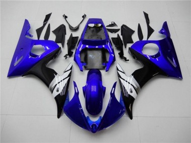 ABS 2003-2005 Blue White Black Yamaha YZF R6 Motorcycle Fairings Kit UK