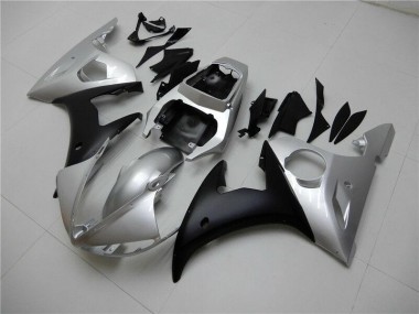 ABS 2003-2005 Silver Black Yamaha YZF R6 Motorcylce Fairings UK