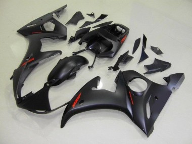 ABS 2003-2005 Matte Black Red Decals Yamaha YZF R6 Motorbike Fairing UK