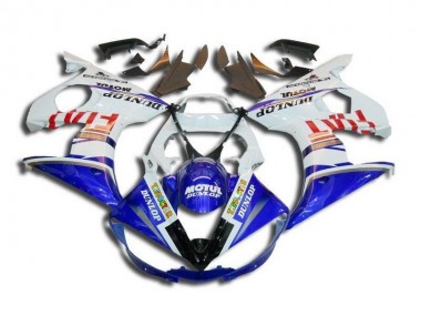 ABS 2003-2005 White Blue Fiat Motul Dunlop Yamaha YZF R6 Bike Fairings UK