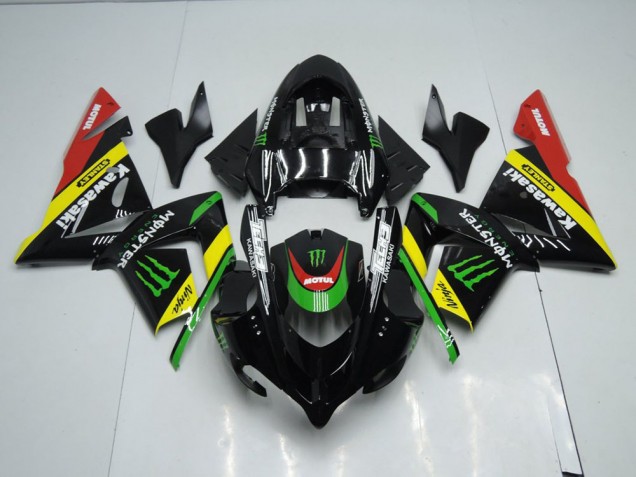 ABS 2003-2005 Black Yellow Monster Kawasaki ZX10R Replacement Motorcycle Fairings UK