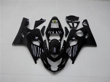 ABS 2004-2005 Glossy Black Suzuki GSXR 600/750 Bike Fairing Kit UK