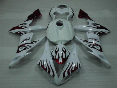 ABS 2004-2006 White Red Flame Yamaha YZF R1 Motorcyle Fairings UK