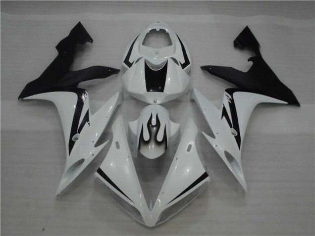 ABS 2004-2006 White Black Flame Yamaha YZF R1 Motor Fairings UK