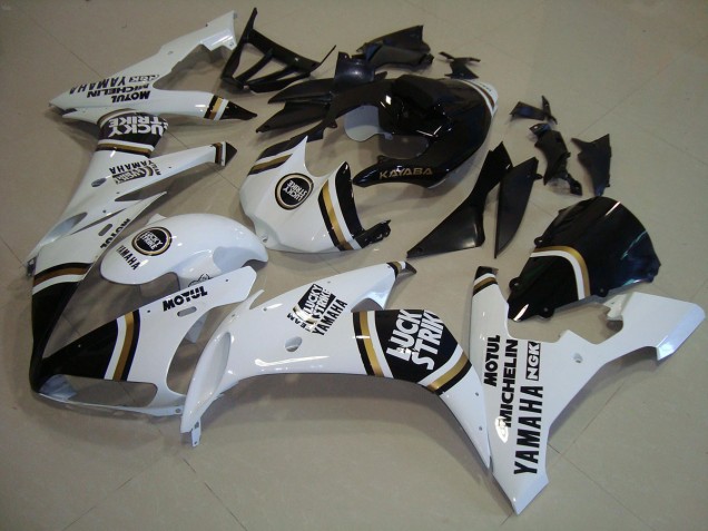 ABS 2004-2006 Black Gold White Yamaha YZF R1 Bike Fairing Kit UK