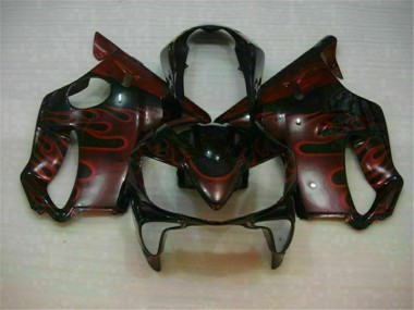 ABS 2004-2007 Red Flame Honda CBR600 F4i Bike Fairings UK