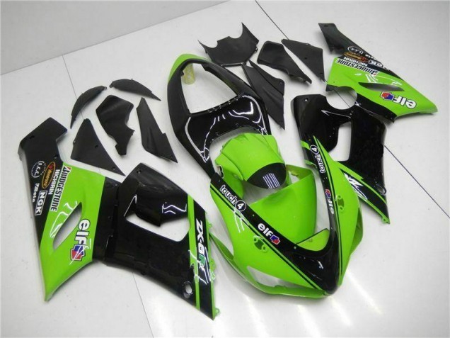 ABS 2005-2006 Green Kawasaki ZX6R Motorcycle Fairings Kit UK