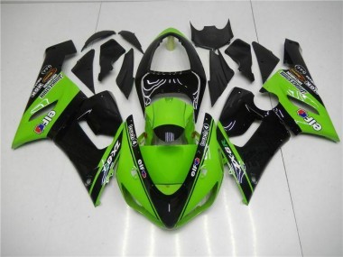 ABS 2005-2006 Green Kawasaki ZX6R Motorcycle Fairings Kit UK