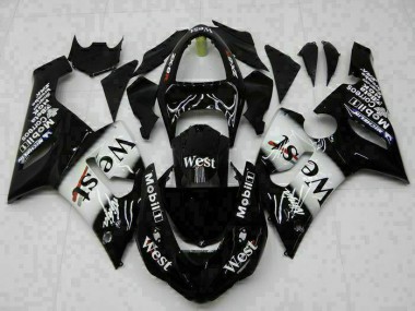 ABS 2005-2006 Black Kawasaki ZX6R Bike Fairings UK