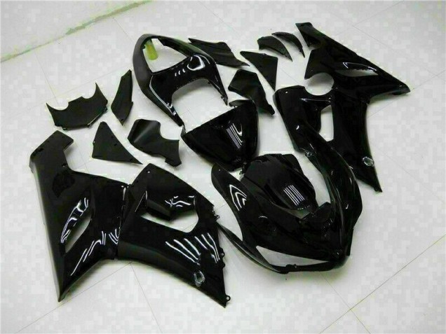 ABS 2005-2006 Glossy Black Kawasaki ZX6R Motor Fairings UK