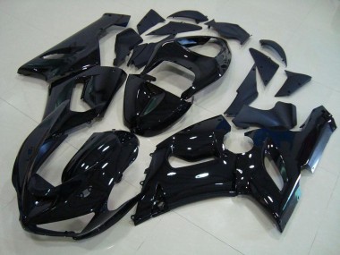 ABS 2005-2006 Glossy Black Kawasaki ZX6R Motorcycle Fairings UK