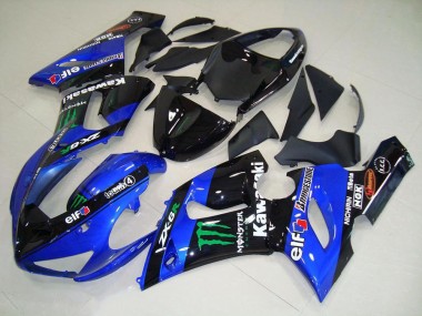 ABS 2005-2006 Candy Blue Monster Kawasaki ZX6R Motorcycle Fairing Kits UK