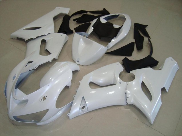 ABS 2005-2006 Dark Pearl White Kawasaki ZX6R Motorbike Fairing UK