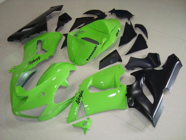 ABS 2005-2006 Lime Green Kawasaki ZX6R Bike Fairings UK