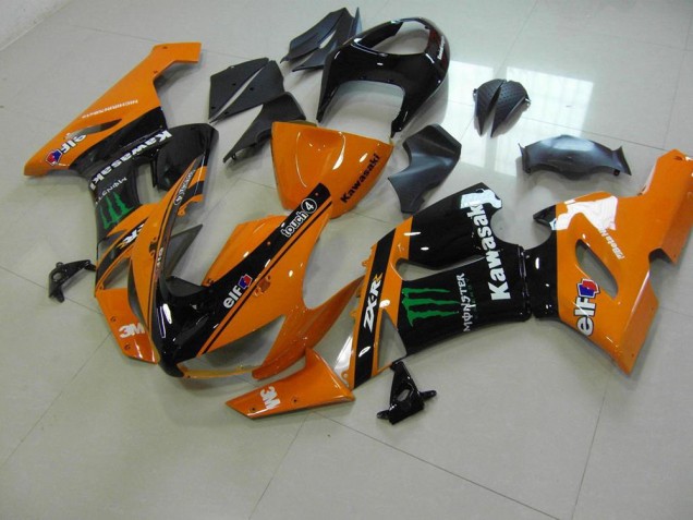 ABS 2005-2006 Orange Monster Kawasaki ZX6R Bike Fairing UK