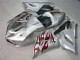 ABS 2005-2006 Silver Red Flames Kawasaki ZX6R Motorcycle Fairings UK