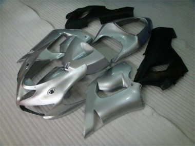 ABS 2005-2006 Silver Black Kawasaki ZX6R Motorcycle Fairing Kit UK