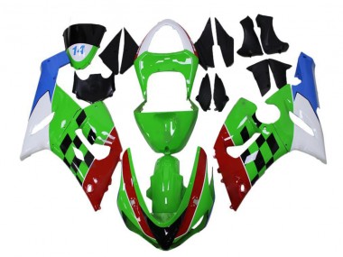 ABS 2005-2006 Green Red White Blue Kawasaki ZX6R Bike Fairings UK