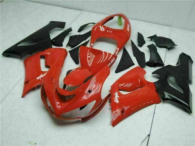 ABS 2005-2006 Red Kawasaki ZX6R Bike Fairing Kit UK