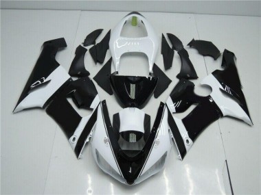 ABS 2005-2006 Black White Kawasaki ZX6R Moto Fairings UK