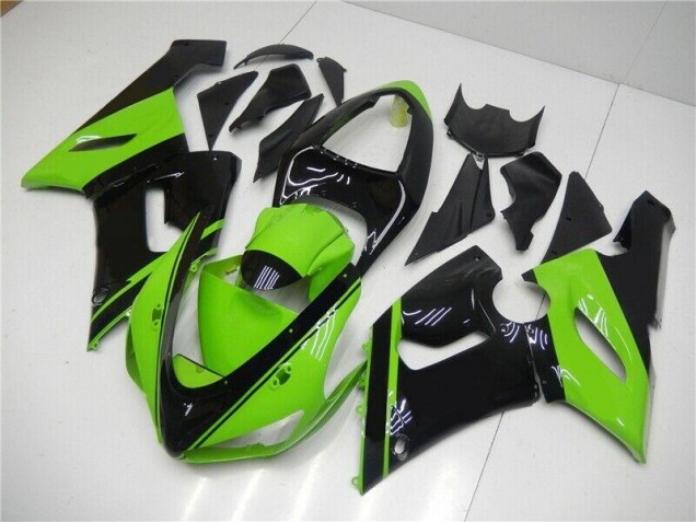 ABS 2005-2006 Green Black Kawasaki ZX6R Motor Fairings UK