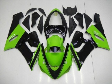 ABS 2005-2006 Green Black Kawasaki ZX6R Motor Fairings UK